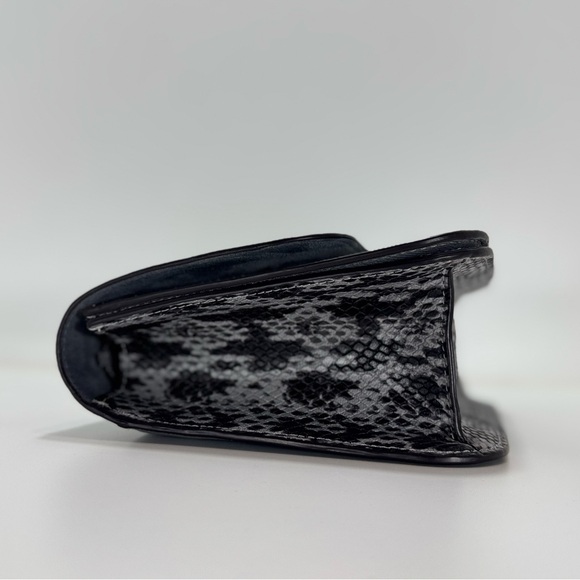 COACH Brynn Flap Crossbody Bag Gray with Snake Strap - Picture 14 of 15